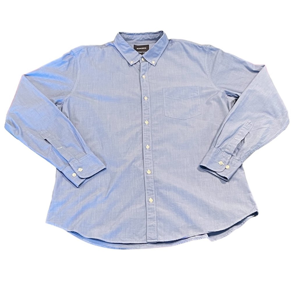 Bonobos Light Blue Button Down CollarTailored Slim Fit Men's Dress Shirt Size XL